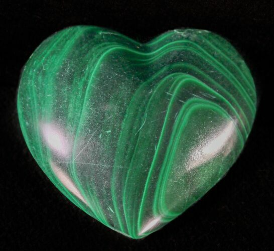 Polished Malachite Heart - Congo #63184